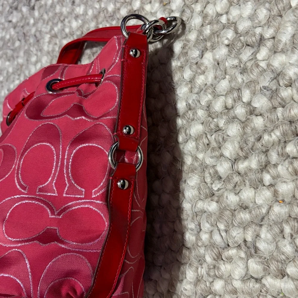 Coach Pink Signature Shoulder Bag - Picture 7 of 16